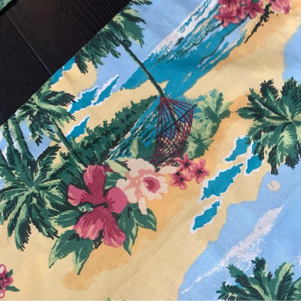 DAN RIVER Vintage Tropical‎ Beach Palm Island Floral STANDARD Pillow Shams Set 2